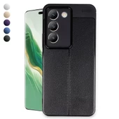 Vivo V30 Lite 4G Kılıf Auto Focus Deri Desen Silikon Arka Kapak - 1