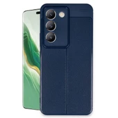 Vivo V30 Lite 4G Kılıf Auto Focus Deri Desen Silikon Arka Kapak - 2