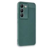Vivo V30 Lite 4G Kılıf Auto Focus Deri Desen Silikon Arka Kapak - 5