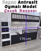 Atlantik Beyaz Model Çocuk Ranzası - 2