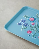 English Home Carnival Tulip Melamin Kaydırmaz Tepsi 27x36 cm Mavi - 3
