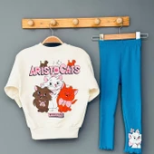 Kedi Baskılı Switşört Alt 2'li Takım - 4