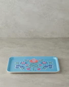English Home Carnival Tulip Melamin Kaydırmaz Tepsi 27x36 cm Mavi - 1