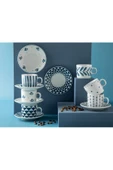 English Home Flower Touch Porselen 2'li Kahve Fincan Takımı 80 Ml Lacivert - 3