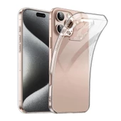 iPhone 16 Pro Max Kılıf Kamera Korumalı Silikon Şeffaf Arka Kapak - 1