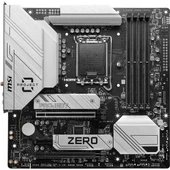 MSI B760M PROJECT ZERO WIFI-6E DDR5  HDMI-DP PCIE 4.0 1700P MATX thumbnail 2