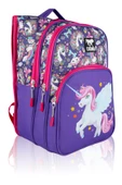 Lugmo Unicorn 3 Lü İlkokul Çanta Seti  Kız Çocuk Çantası Astarlı Pedli Mor - 2