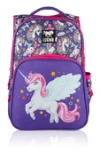 Lugmo Unicorn 3 Lü İlkokul Çanta Seti  Kız Çocuk Çantası Astarlı Pedli Mor - 3