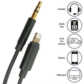 İphone Lightning Aux Araç Dönüştürücü Ses Kablosu 35 Mm Jack Girişli - 3