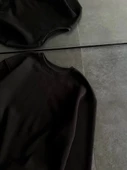 Kışlık Bisiklet Yaka Üç İplik Basic SweatShirt - Siyah - 2