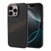 Gpack Apple iPhone 16 Pro Max Kılıf Karbon Fiber Dizaynlı Magsafeli Vave Kapak - 1