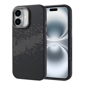 Gpack Apple iPhone 16 Kılıf Karbon Fiber Dizaynlı Magsafeli Vave Kapak thumbnail 2