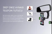Cosmostech Araç Dikiz Aynası Telefon Tutucu Standı 360° Derece Ayarlanabilir, Masaüstü, Koltuk Arkası Telefon Tutacağı Car Holder - 5