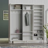 VİLZA SÜRGÜ KAPAKLI AYNALI PORTMANTO VESTİYER - 4