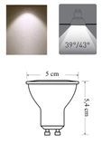 Panasonic 4W (50W) Led Spot Ampul Gün Işığı  4000K - GU10 Duy  - Çanak Lamba - Avize Ampulu - 2