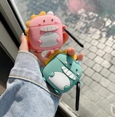 Samsung Galaxy Buds3 - Samsung Galaxy Buds3 Pro İle Uyumlu Dinozor Figürlü Silikon Kılıf - 1
