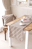Jakarlı Masa Runner Zigzag Natural - 3