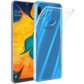 Samsung Galaxy A20S Kılıf Ultra İnce Silikon Kapak 0.2 mm Şeffaf - 1