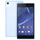 Sony Xperia Z3 Kılıf Ultra İnce Silikon Kapak 0.2 mm Mavi - 1