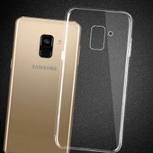 Samsung Galaxy A6 2018 Kılıf Ultra İnce Silikon Kapak 0.2 mm Şeffaf - 1