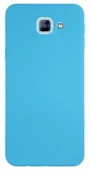 Samsung Galaxy A8 2016 Kılıf Ultra İnce Silikon Kapak 0.2 mm Mavi - 1
