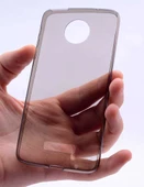 Lenovo Moto Z Play Kılıf Ultra İnce Silikon Kapak 0.2 mm Füme - 1