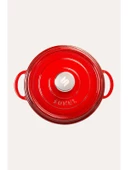 Sürel Kırmızı Demir Döküm Sığ Tencere 24 cm - 4