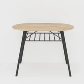 Eportatif 2 Kişilik Mutfak Bahçe Masa Sandalye Seti Çam 1465 thumbnail 7