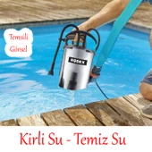 Temiz Kirli Su Pompası Alüminyum Gövdeli 1100 W Elektirikli Dalgıç Atık Logar Lağım Boşaltma Sulama thumbnail 5