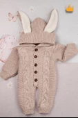 Babyhola Triko İçi Velsoft Kız Erkek Bebek Tavşan Kulaklı Tulum 2800 - 9