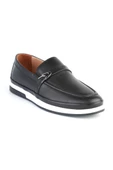 Deriholl Siyah Erkek Hakiki Deri Casual Comfort Ayakkabı - 2