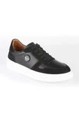Deriholl Siyah Erkek Deri Sneaker Ayakkabı - 2