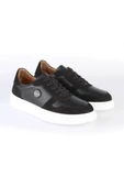 Deriholl Siyah Erkek Deri Sneaker Ayakkabı - 1