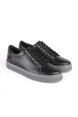 Deriholl Siyah Erkek Hakiki Deri Sneaker & Spor Ayakkabı - 1