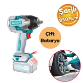 Total 850 N.m Şarjlı Li-on 2 Batarya Darbeli Somun Sıkma Sökme Tabanca Araba Teker Lastik Bijon - 1