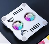 Çift Fanlı Dizüstü Bilgisayar Soğutma Standı Güçlü Soğutma Performanslı Notebook Soğutucu Stand Pro - 2