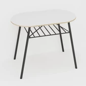 Eportatif 2 Kişilik Mutfak Bahçe Masa Sandalye Seti Beyaz 1466 thumbnail 8