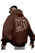 Erkek Sırt NY Baskılı Kapüşonlu Sweatshirt - 3
