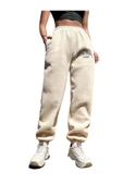 Kadın California Baskılı Paça Lastikli Oversize Eşofman - 4
