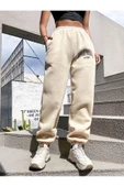 Kadın California Baskılı Paça Lastikli Oversize Eşofman - 8