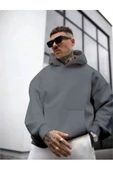 Erkek Sırt NY Baskılı Kapüşonlu Sweatshirt - 11
