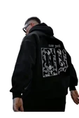 Erkek Sırt NY Baskılı Kapüşonlu Sweatshirt - 5