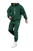 Erkek Dikey Baskılı Oversize Eşofman Takımı - 7