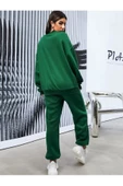 Kadın Los Angeles Baskılı Oversize Bisiklet Yaka Takım - 8