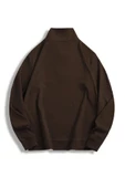 Erkek Yarım Fermuarlı Oversize Polo Yaka Sweatshirt - 10