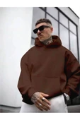 Erkek Avant Sırt Baskılı Oversize Kapşonlu Sweatshirt - 11