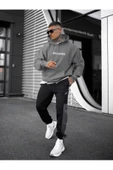 Erkek Believer Baskılı Oversize Kapşonlu Sweatshirt - 12