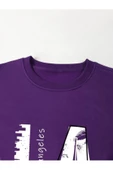 Erkek La Baskı Bisiklet Yaka Sweatshirt - 9
