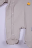 Babyhola 45cm Prematüre Serisi %100 Pamuk Dıştan Dikişli Boydan Çıtçıtlı Patikli Tulum Bere Önlük Takım 22416 - 9