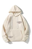 Kadın Los Angeles Yazı Detay Baskılı Kapüşonlu Sweatshirt - 3